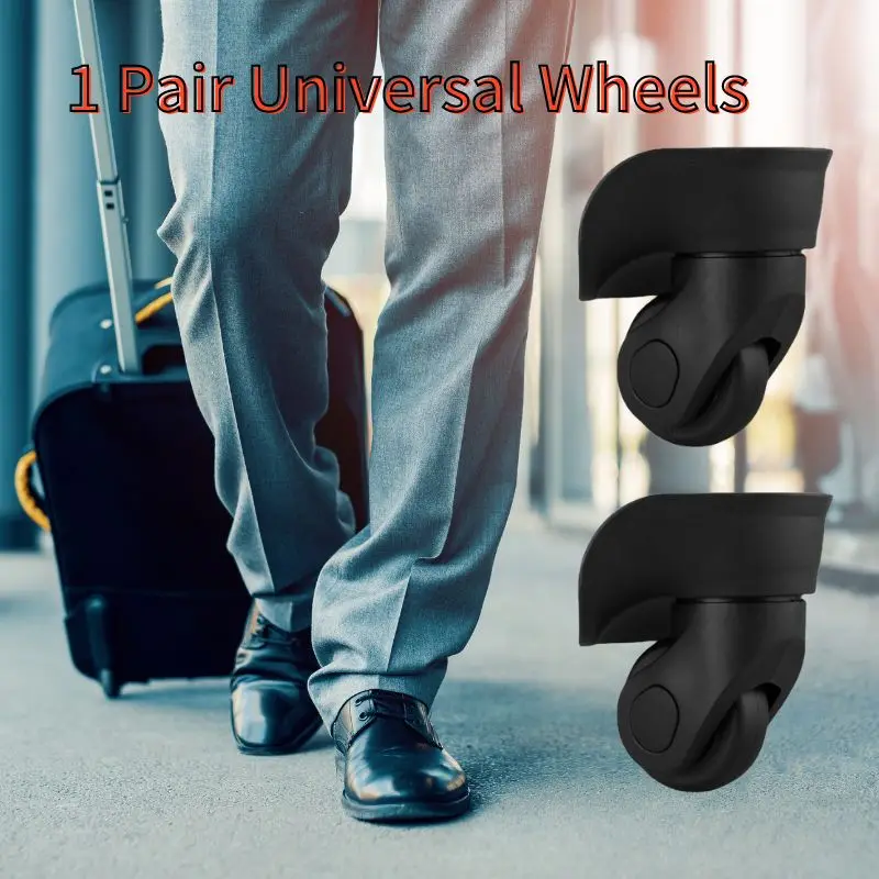 

2Pcs Suitcase Luggage Universal 360 Degree Swivel Wheels Trolley Wheel Replacement Silent Luggage Wheels Travel Luggage Wheel