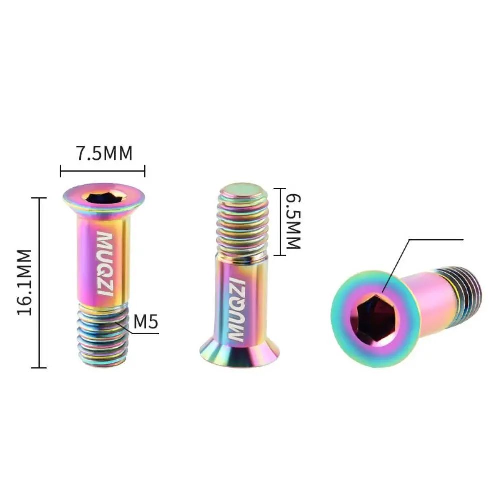 Titanium Alloy Bicycle Tensioning Wheel Screw Ultra-light Colorful Bicycle Rear Guide Wheel Screw Cycling Accessories