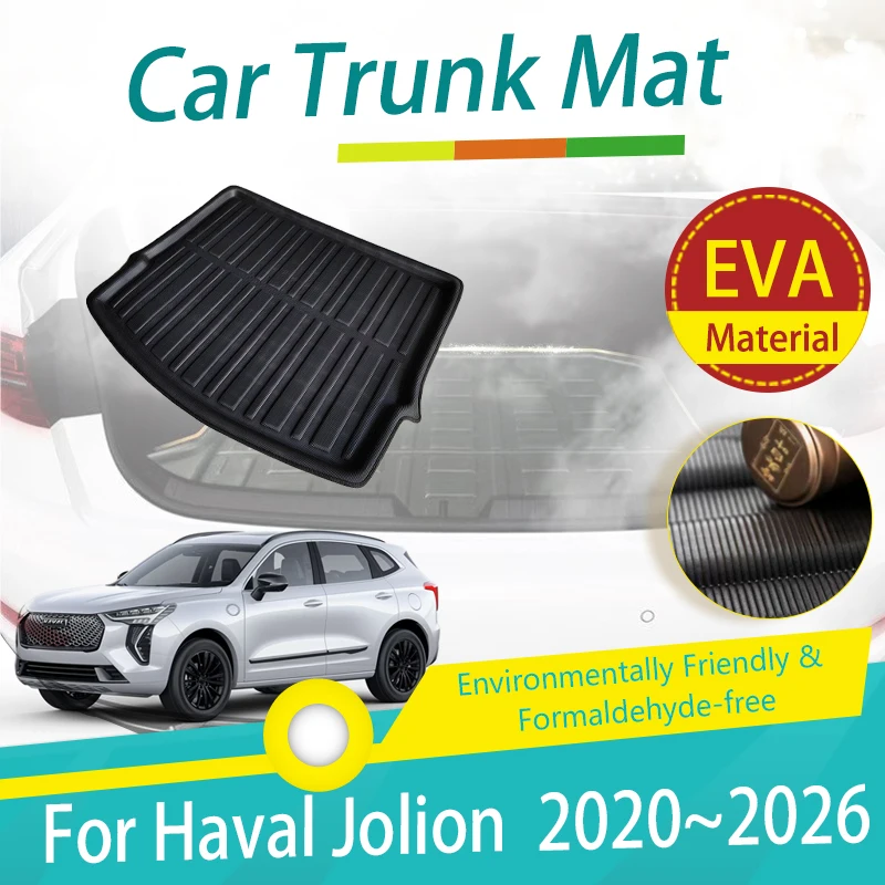 Car Rear Trunk Mats For Haval Jolion 2020 2021 2022 2023 2024 2025 2026 Waterproof Boot Pads EVA Cargo Carpets Auto Accessories