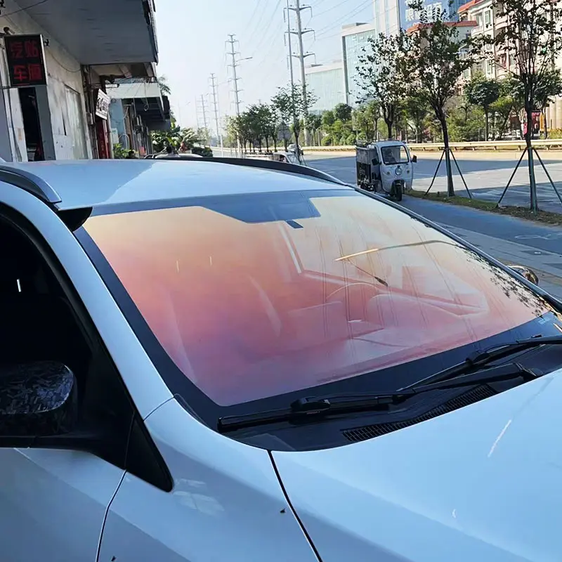 2025 1.52x30m camaleão arco-íris fotocromático janela do carro matiz solar uv 99% auto cura vinil anti risco para carros