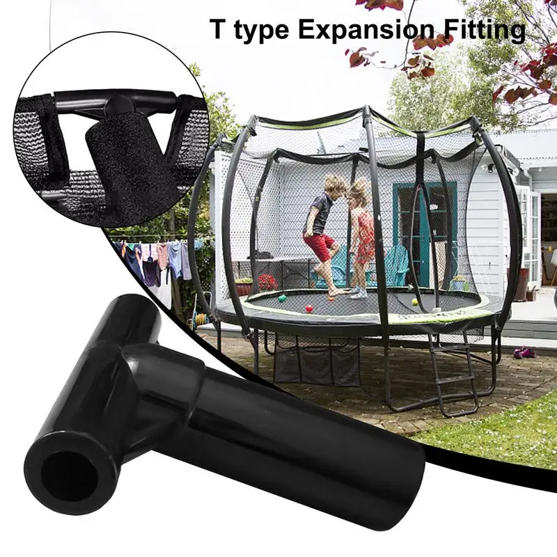 1PCS trampoline t joint parts Expansion Fittings Trampoline Enclosure Replacement Protective Tube Quick Connect