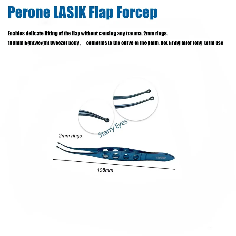 Titan LASIK Pinzette Perone LASIK Flap Pinzette Augenchirurgische Instrumente