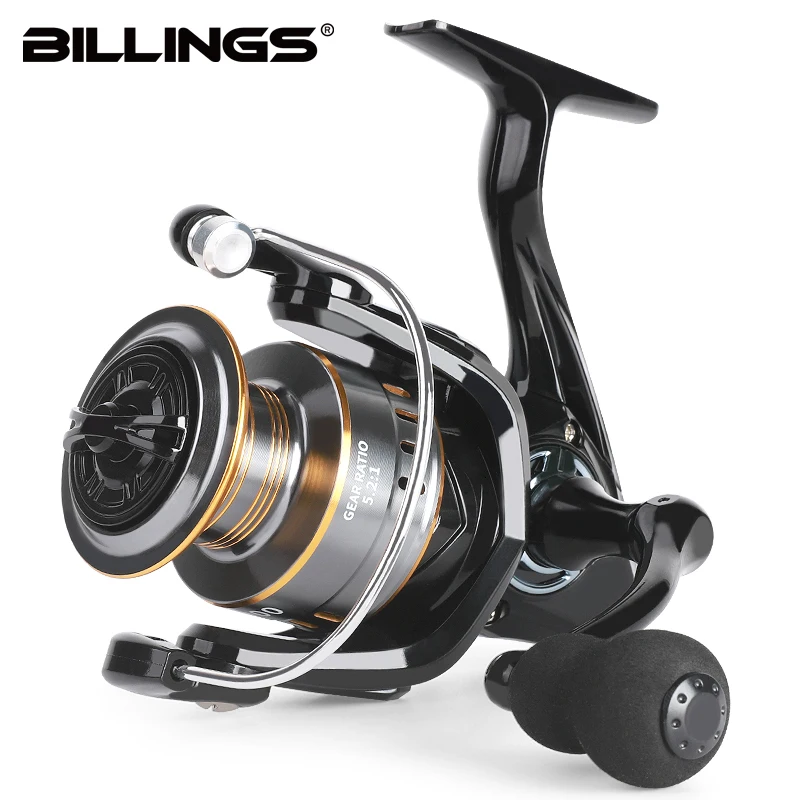 BILLINGS EK Spinning Reels Saltwater Freshwater Fishing Reel 5.2:1 Gear Ratio,26LB Max Drag With CNC Metal Spool Fishing Reels