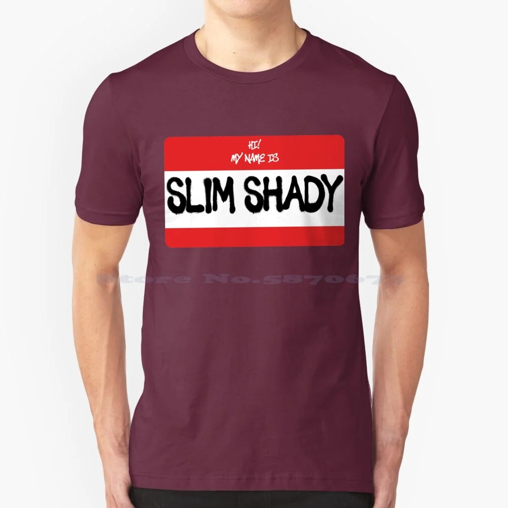 Hi! T Shirt 100% Cotton Tee Rap Hip Hop Music Slim Shady