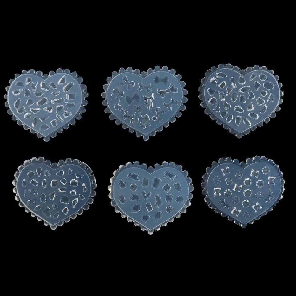 Bownot Girls 3D Nail Sticker Stone Flower Silicone Carved Mold Nail Decoration DIY Nail Art Mold Silicone Nails Template