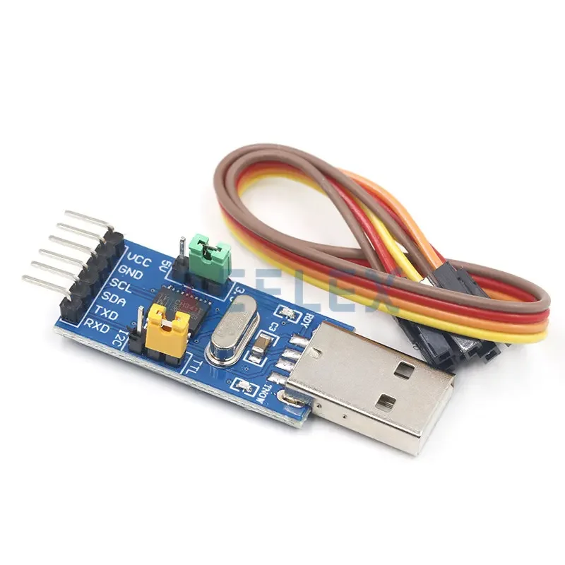 CH341T 2 in 1 module 3.3V 5V USB to I2C IIC UART USB to TTL single-chip serial port downloader