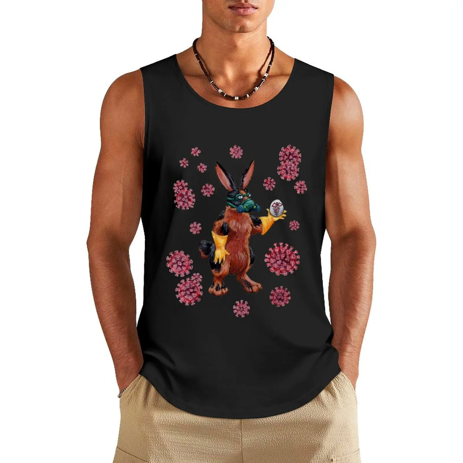 Corona Easter 2020 Tank Top Japanese t-shirt Men's gym t-shirts