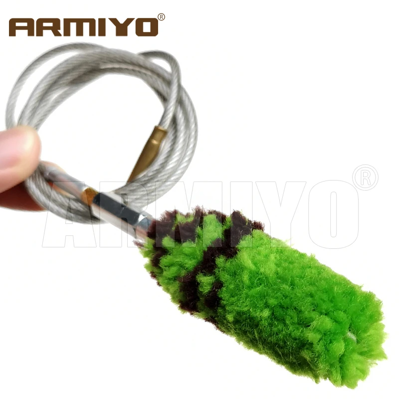 Armiyo 12GA 18,5mm 16GA 20GA Rohrreinigungs- und Polierbürsten-Set für Kohlenstoffablagerungen und Schmutz, Langlebiges Ummanteltes Eisenkabel für die Jagd – Detail 5