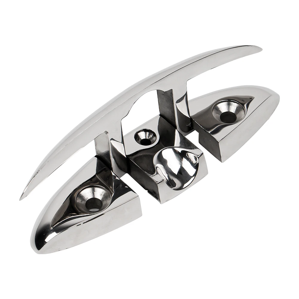 

Marine Mooring Boat Mount Folding Cleat Flip up 316 Stainless Steel 5/6/8 Inch Boat Accessories Folding Cleat Part