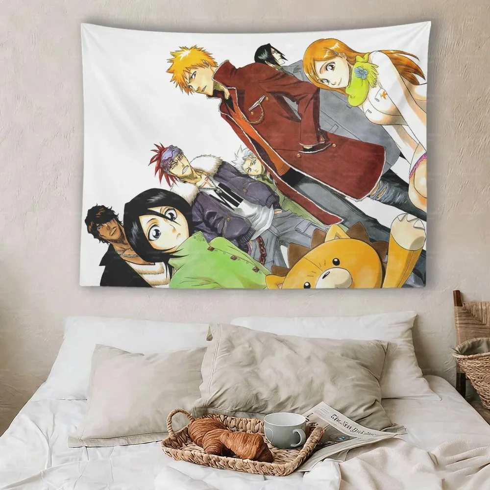 VIKAMA Bleach Ichigo Kurosaki Wandteppich, Anime-Wandbehang-Poster, Manga-Ästhetik-Dekoration für Schlafzimmer und Studentenzimmer