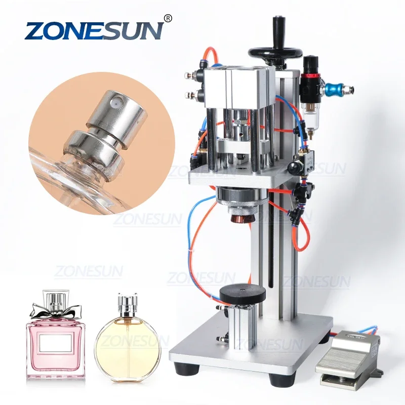 

ZONESUN ZS-YG08 Perfume Crimping Machine Capper Metal Cap Press Machine Capping Machine