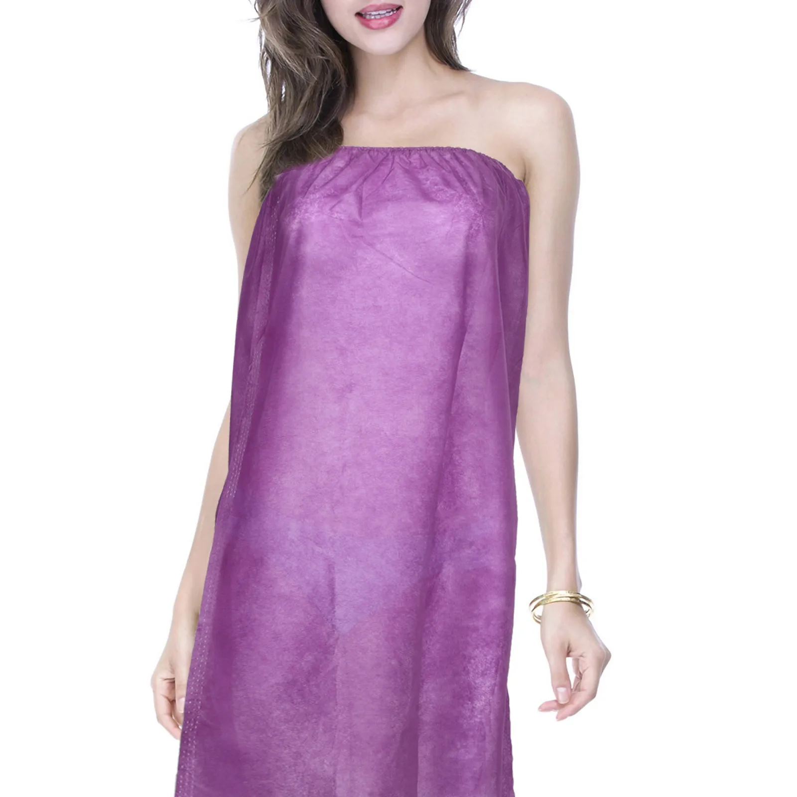 

10Pcs Women Disposable Bath Skirt Soft Comfortable Wearable Bath Towel Wrap Spa Shower Wrap Towel Robe Spa Wraps for Women