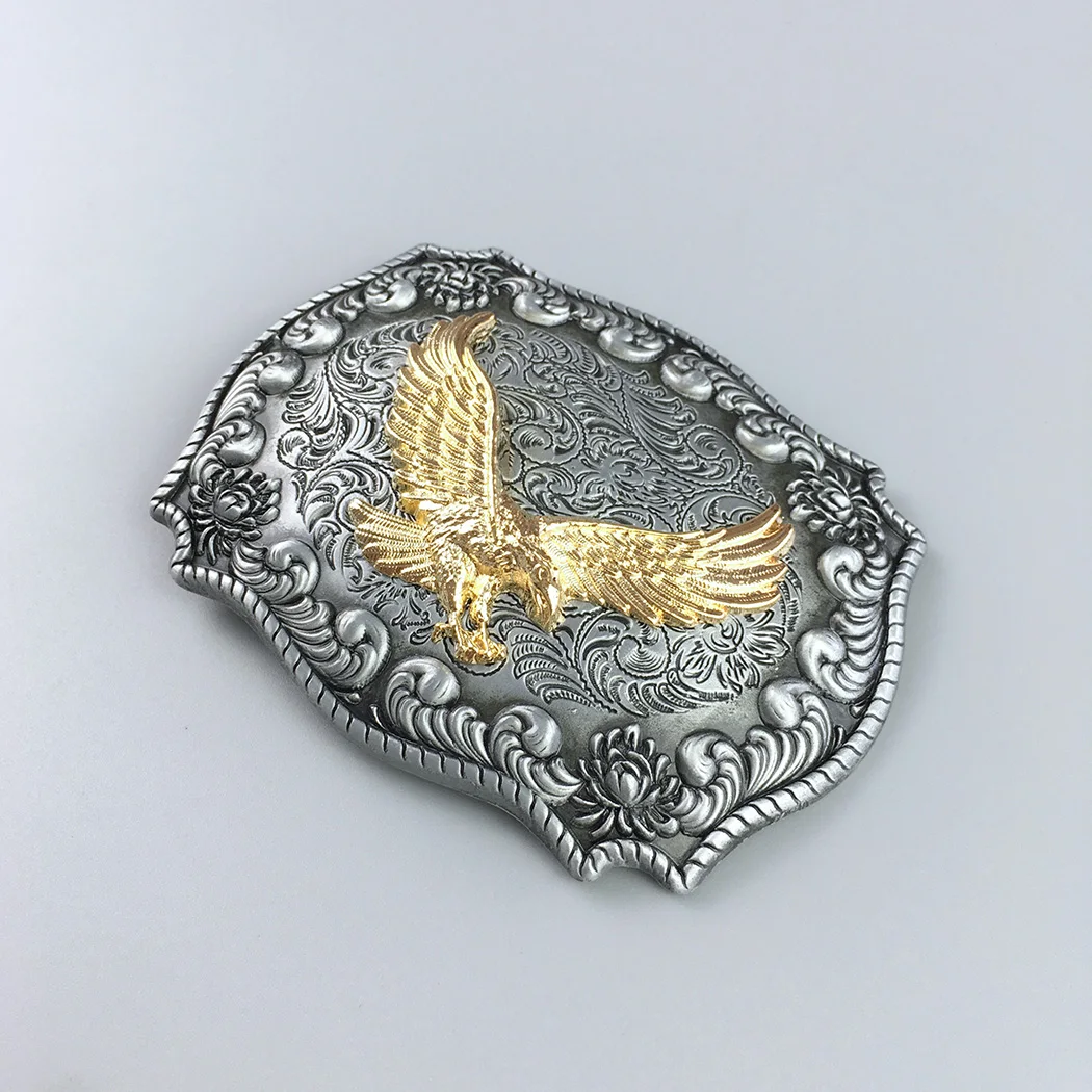 New Western Rodeo Fly Eagle Double Color Belt Buckle also Stock in US BUCKLE-WT128 Free Shipping