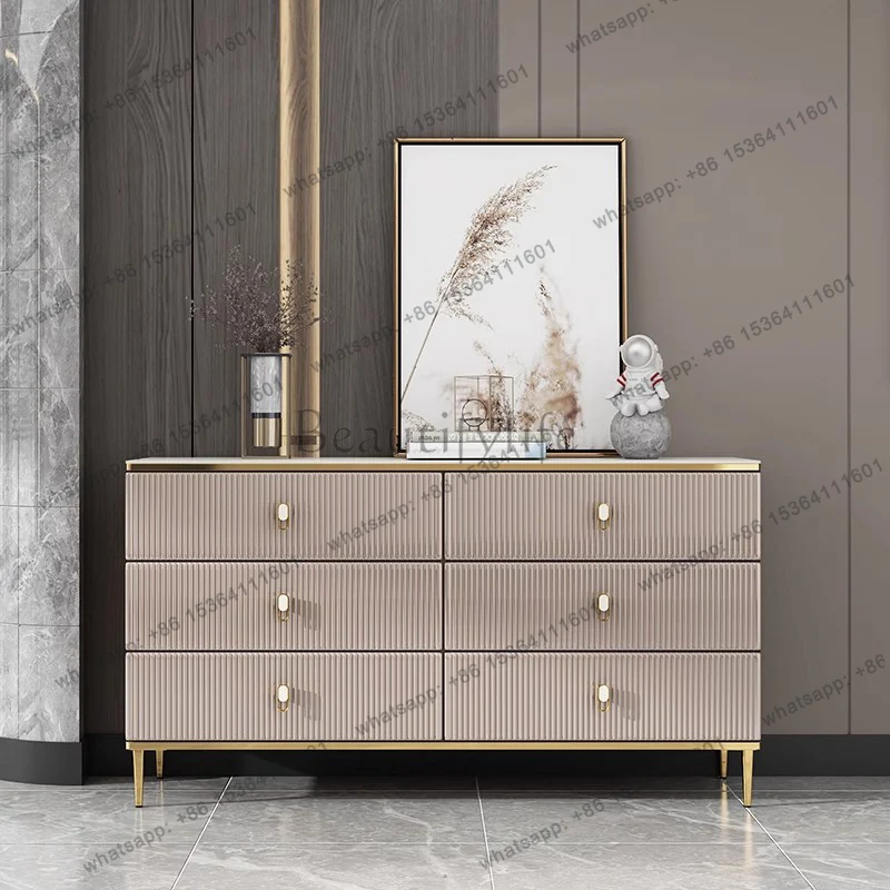 Armários de Sala de Estar com Design Simples, Estilo Luxuoso, Função de Armazenamento e Exibição, Móveis de Sala de Estar