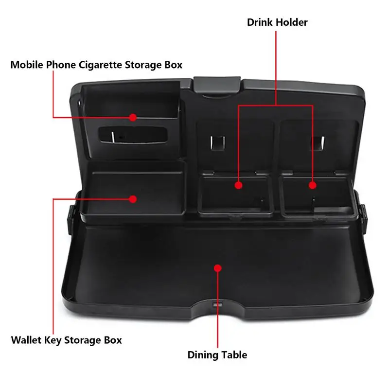 Back Seat Car Trays for Eating Car Back Seat Travel Tray Working Desk Multi-functional Car Dining Table with Phone and Cup
