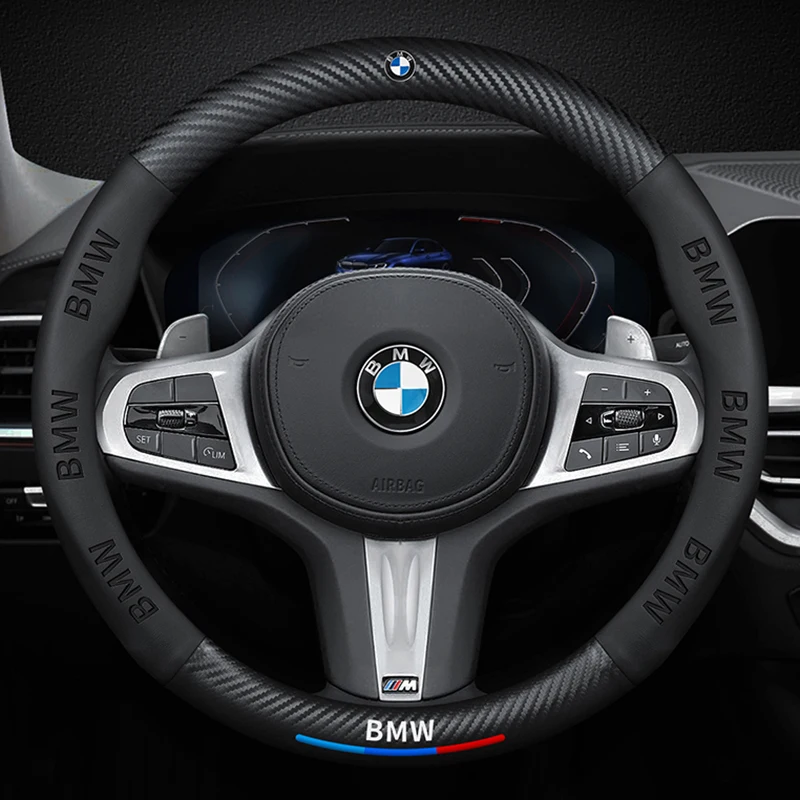 For BMW 1 2 3 5 6 7 Series F20 F30 E46 E90 E60 F30 E39 F10 F20 E87 E36 E92 X1 X2 X3 X5 X7 Car Steering Wheel Cover Accessories