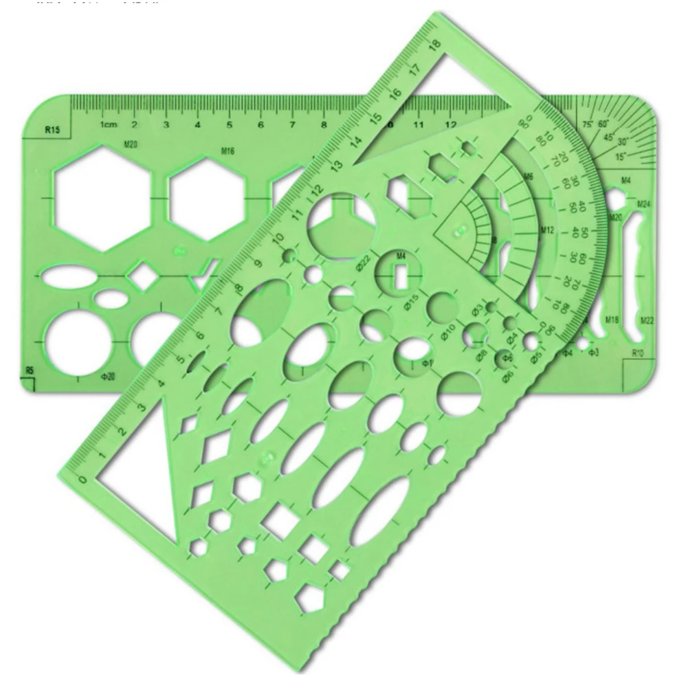 Technical Architectural Template Practical House Plan Geometric Drafting Tool Professional Furniture Drawing Measuring Stencil