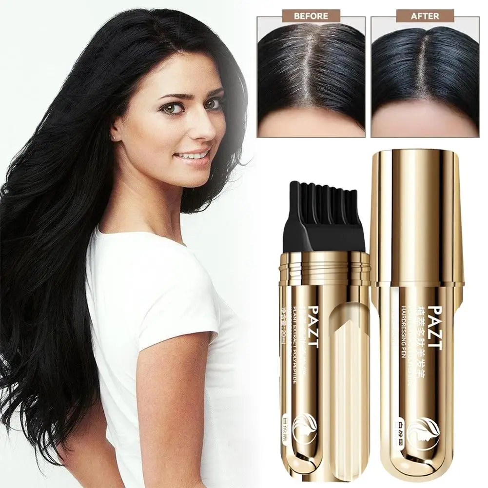 Weißer Haarbedeckungsstift, Haarwurzel-Ausbesserungsstab, Concealer für graues Haar, wasserbeständig, schnell trocknend, dauerhaftes Haarfarb-Make-up