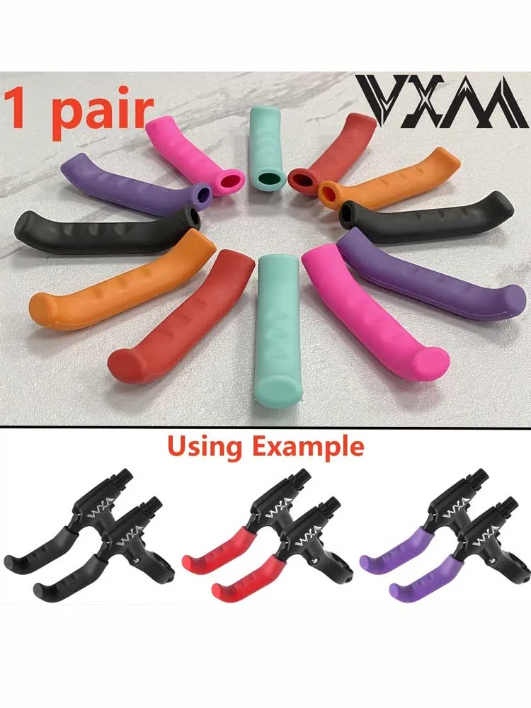 AliExpress NONE 1Pair MTB Anti‑Scratch Brake Lever Covers Shock‑Absorbent Multiple Colors (Levers Not Included)
