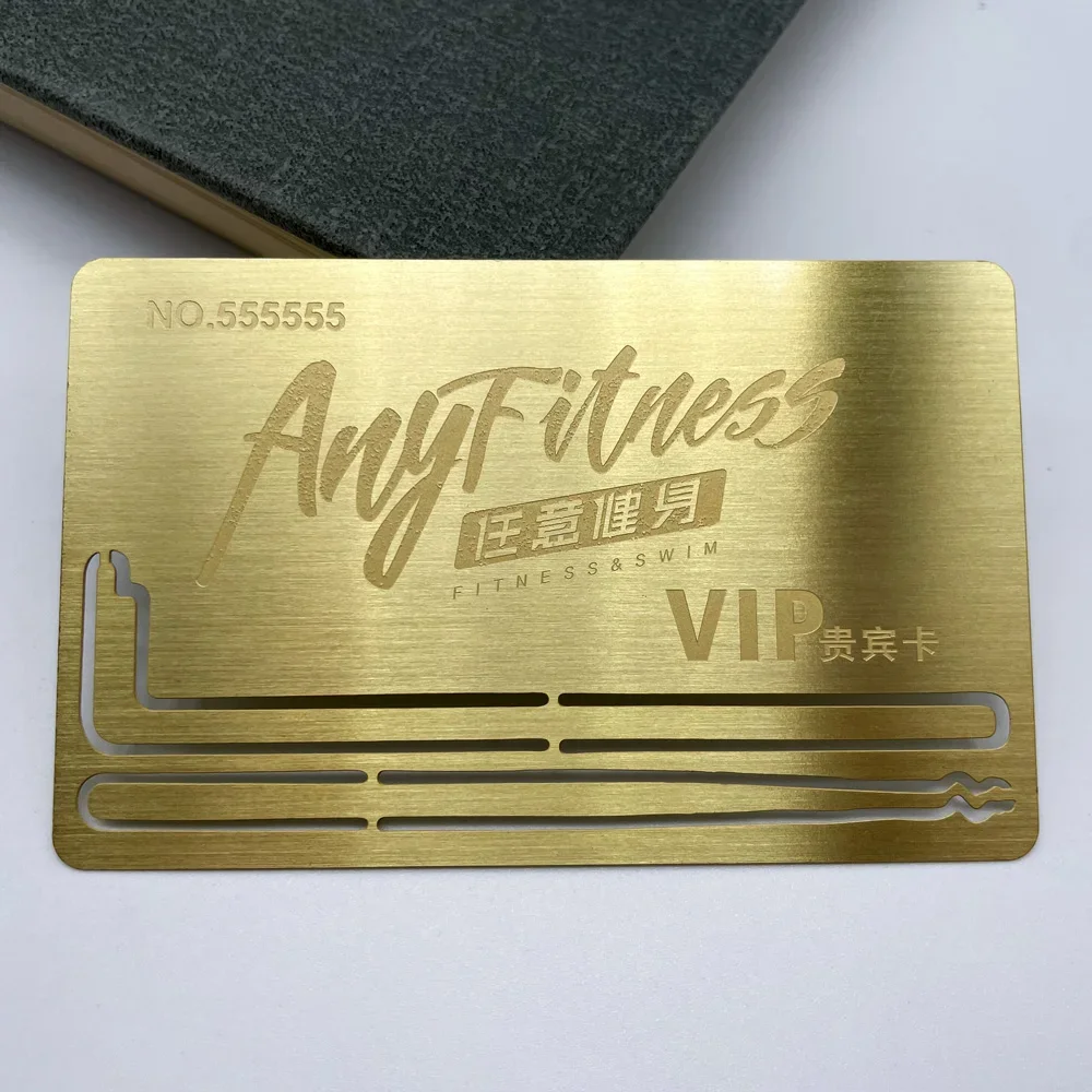 Customized Luxury Business Card Laser Cut Stainless Steel Metal Membership Card