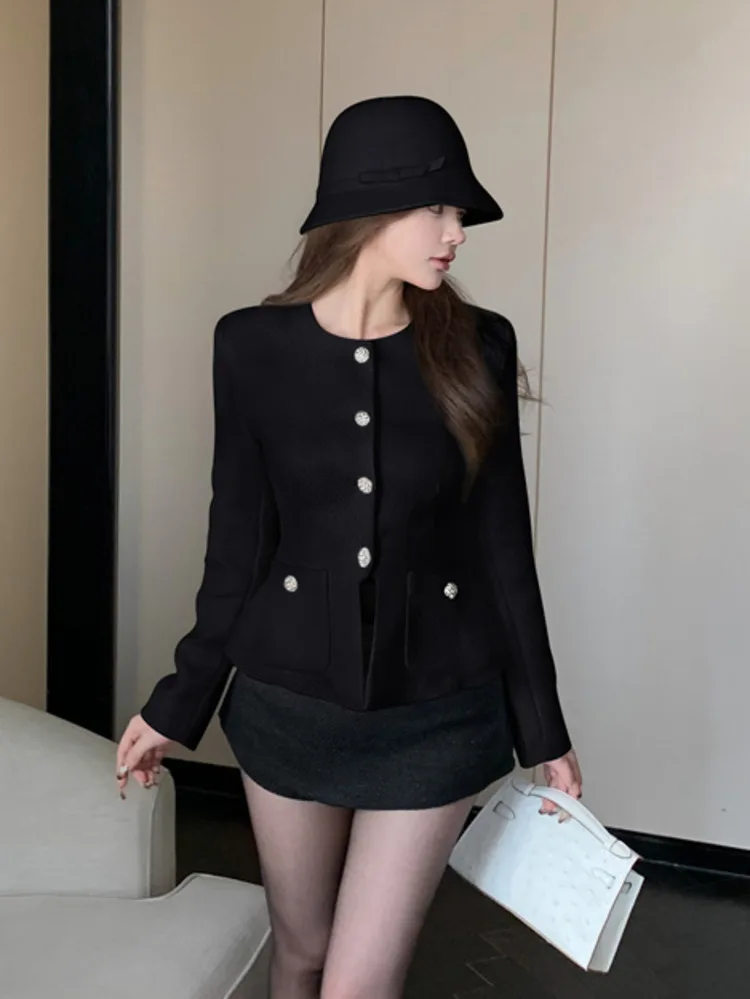 High Quality Small Fragrant 2 Piece Sets Women Outfit Korean Fashion Jacket Coat + Short Sets French Elegant Two Piece Pant Sets