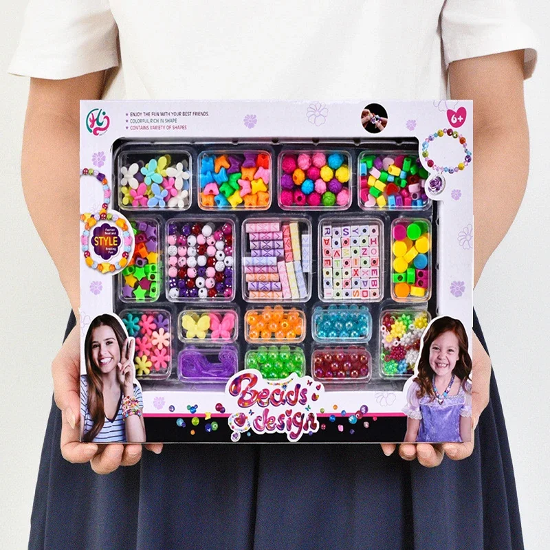 DIY Pulseira Fazendo Kit para Menina, Jóias Fazendo Acessórios com Contas, Handmade Frisado Brinquedo, Pop Beads, Arte Artesanato, Brinquedos Educativos