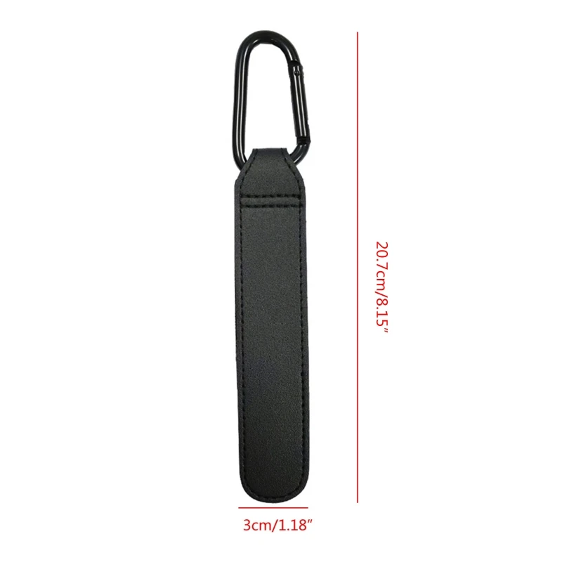 รถเข็นเด็กหนัง PU แบบปรับได้ตะขออลูมิเนียมอัลลอยด์ carabiner สำหรับรถเข็น