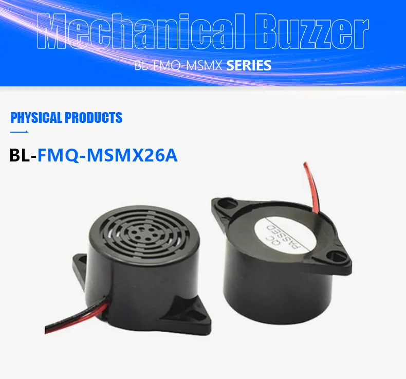 Cicalino meccanico Beelee 75dB da 50 pezzi con cavo 6V 12V 24V
