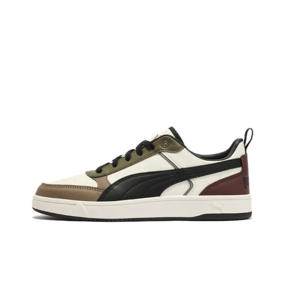 PUMA DRIBBLE Abrasion Resistant Low top Skateboard Shoes Unisex White Green 400326-03