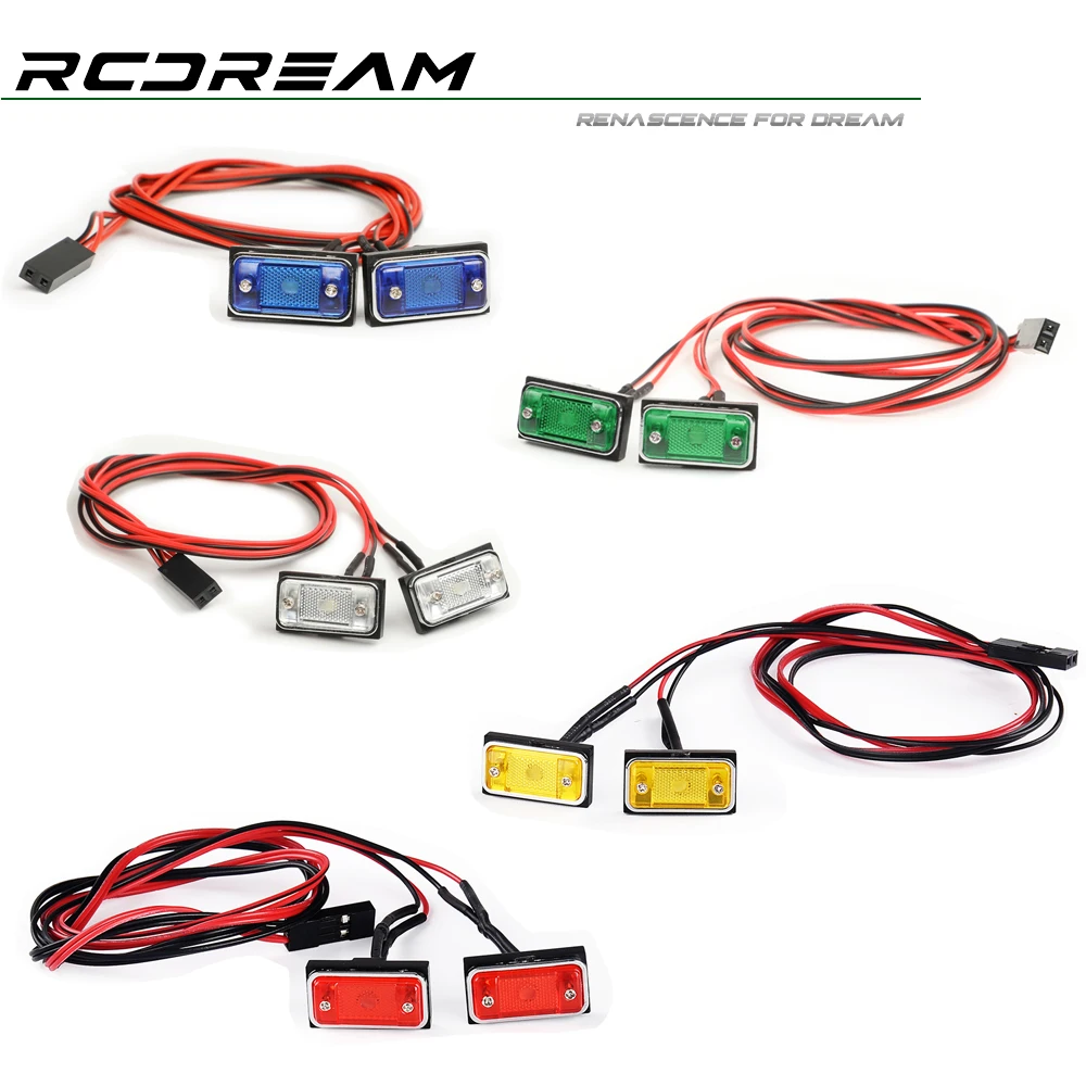 RCDream turn signal/side indicator lights for 1:10 RC remote control car TRX-4 SCX10 upgrade and modification parts