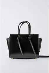 Women's Knotted City Bag Black Stylish Useful Multifunctional Fast And Safe Delivery 2022 Trend Model