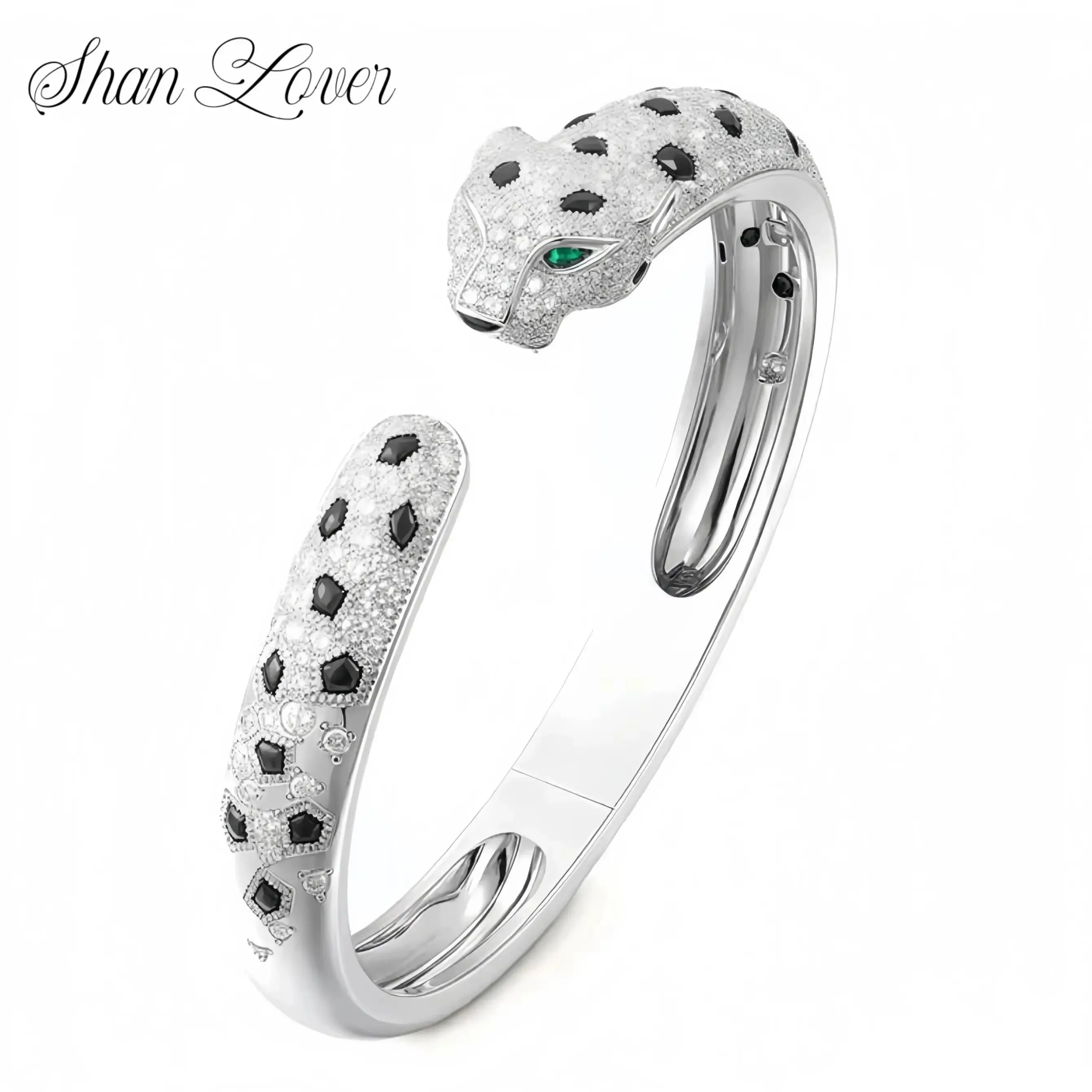 

ShanLover Роскошный V-образный золотой браслет высшего качества 18 кг никогда не выцветает животные Jaguar леопардовые браслеты женские браслеты ювелирные изделия