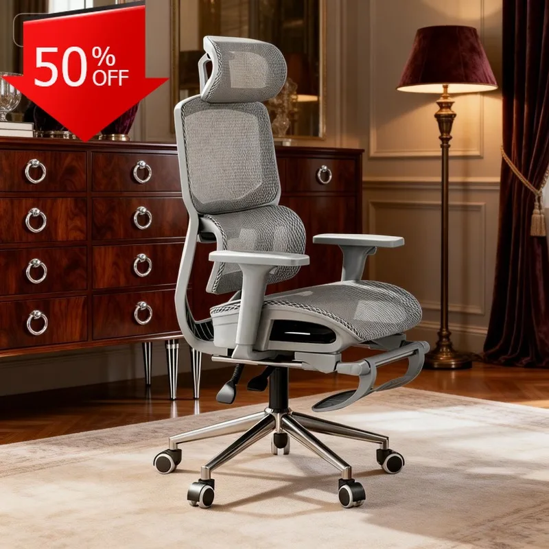 

Executive Ergonomic Office Chair Adjustable Lumbar Support Headrest Padded Arms Cinnamonroll Gamer Chairs Office Furniture