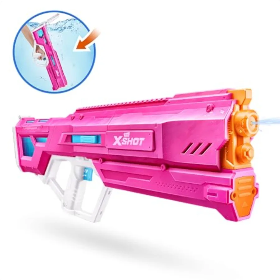 XSHOT Water Hydra Pulse Motor Soakers Piel Rosa de ZURU Motorizado Water Blaster Relleno con Agua en solo 1 Segundo con Rechar