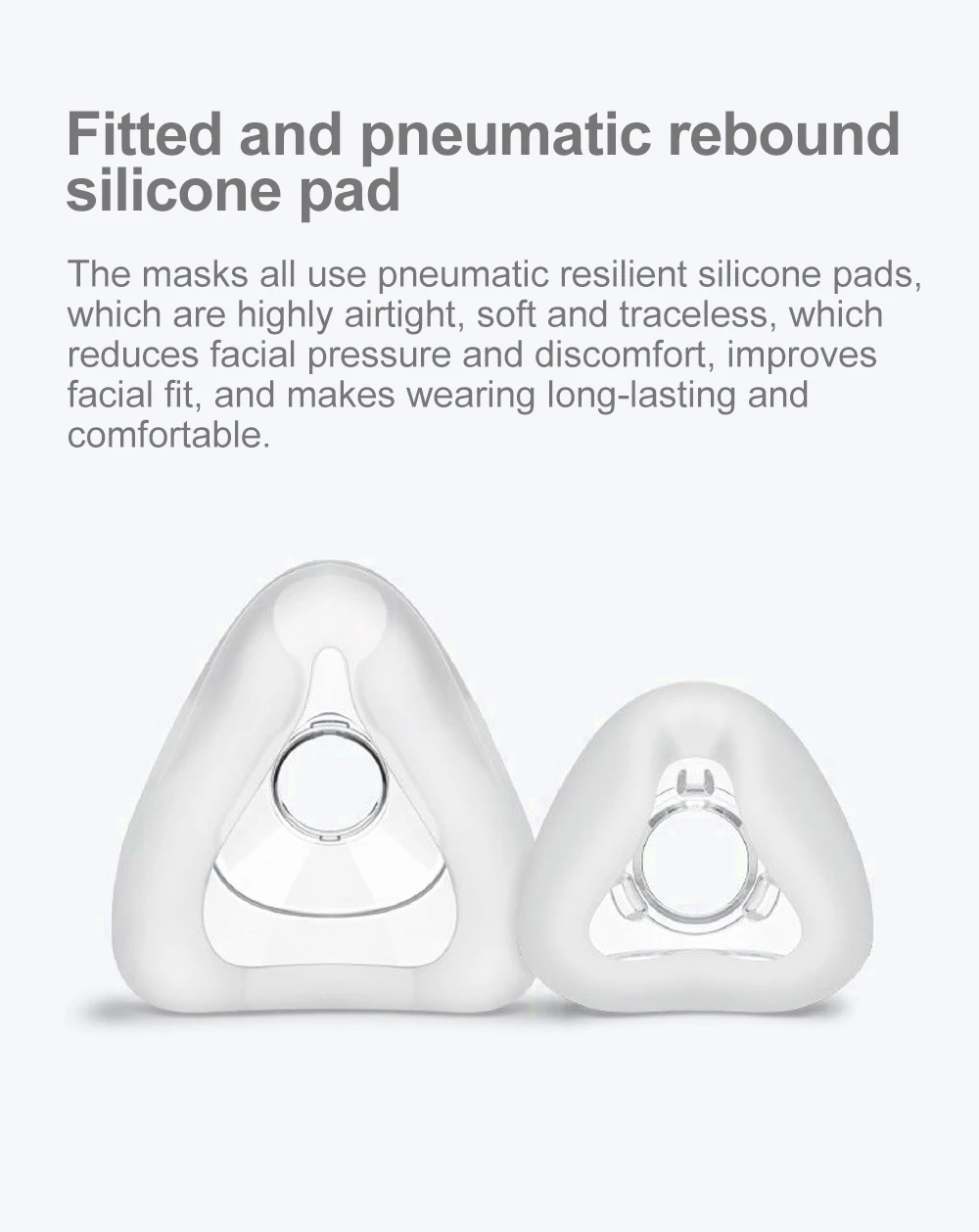 YuWell YF-02 CPAP-Maske mit Kopfbedeckung, Vollmaske, automatische CPAP APAP BIPAP für medizinische Luftatmungsmaschine, Schlafapnoe, Anti-Schnarchen – Detail 4