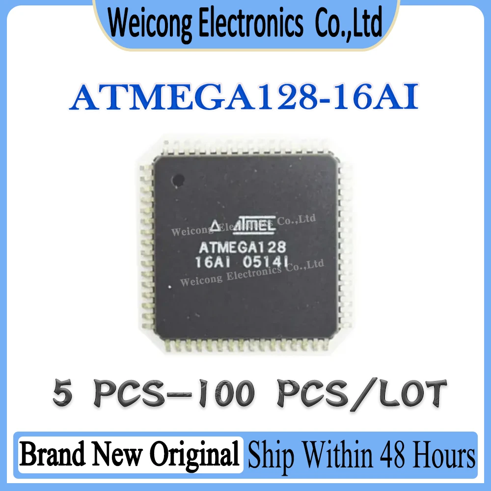 New Original ATMEGA128 ATMEGA ATMEGA128-16AI ATMEGA128-16A IC MCU Chip TQFP-64