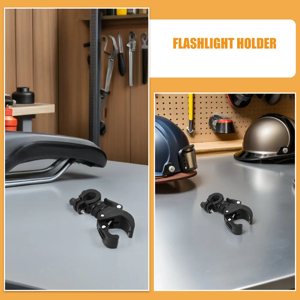 2 Pcs Bike Lights Handlebar Mount Flashlight Bracket Holder Adjustable Mounting