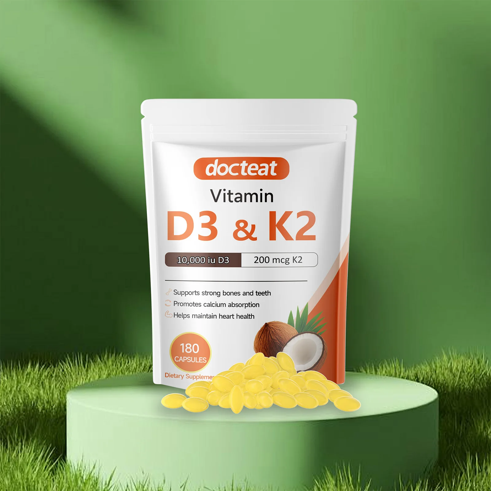 

Мягкие капсулы с витамином D3 и K2 помогают ежедневным впитыванием, поддерживающим уход за суставами и гибкими упражнениями.