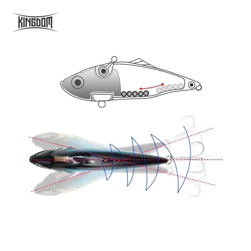 Kingdom VIB Fishing Lures Sinking Artificial Bait Good Action Wobblers Lure 60mm 75mm Fishing Swim Hard Baits for Ice Fishing