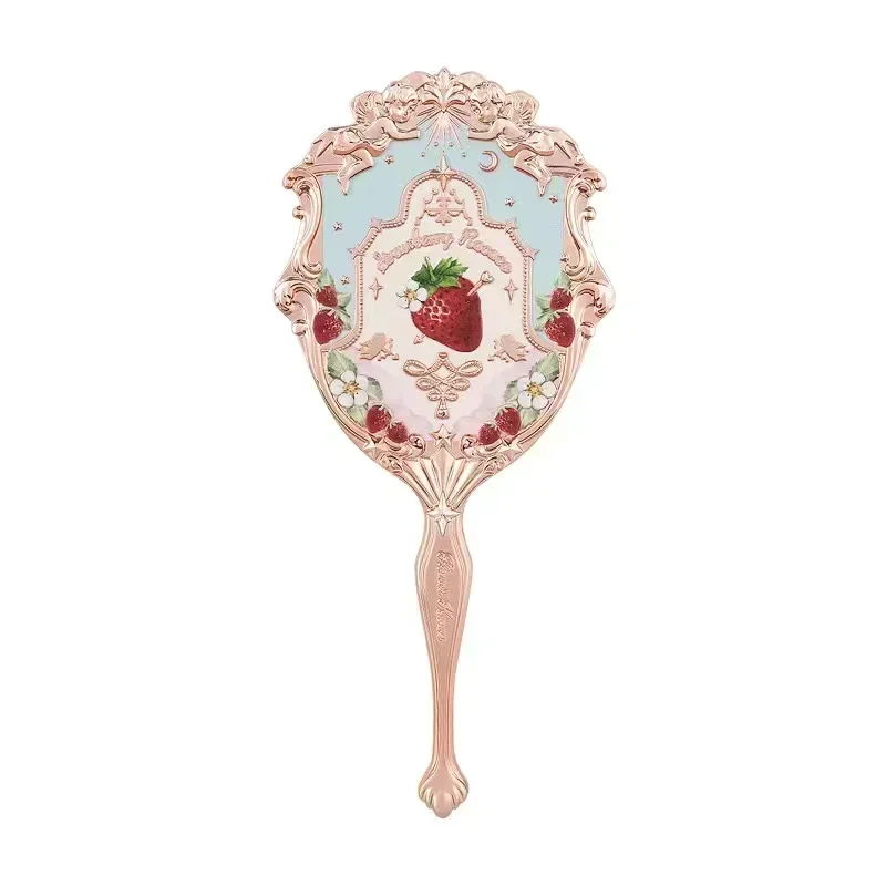 Flower Knows Little Angel Series Hand Holding Mirror 3 Types Exquisite Relief Makeup Tools