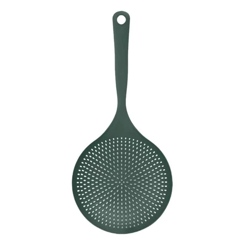 High Temperatures Resistant Large Filter Spoon Colander Kitchen Slotted Strainer with Ergonomic Handle Cooking Tool