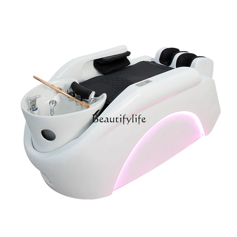 

Barber shop shampoo bed Electric intelligent massage bed Water circulation fumigation head treatment flush bed