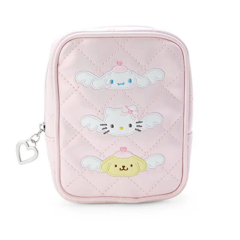 Sanrio Kuromi Melody Hellokitty Pu Zero Wallet Embroidered Lipstick Earphone Storage Bag Kawaii Pink Shoulder Crossbody Bag