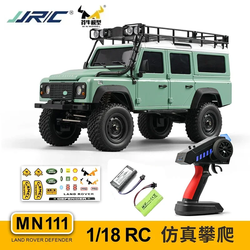 Mangmiu1:18 MN111 Model Land Rover Defender Model 4 Drive Mountain Bike Off-road Climbing RC Remote Control Car for Boys Gift