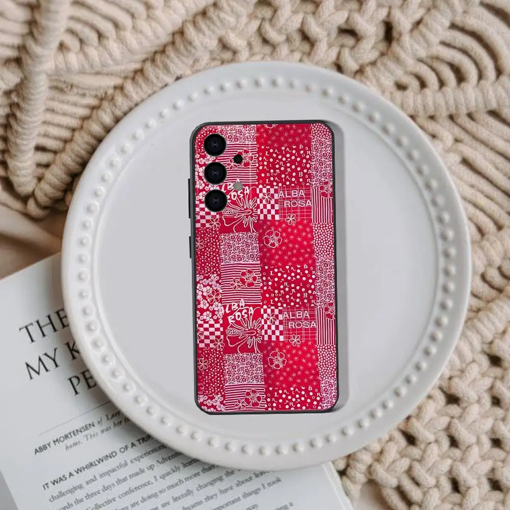Модный чехол для телефона A-ALBA R-ROSA для Samsung Galaxy A73,31,32,72,41,53,52,71,22,5G, Note, J7,8,9 Мягкий черный чехол