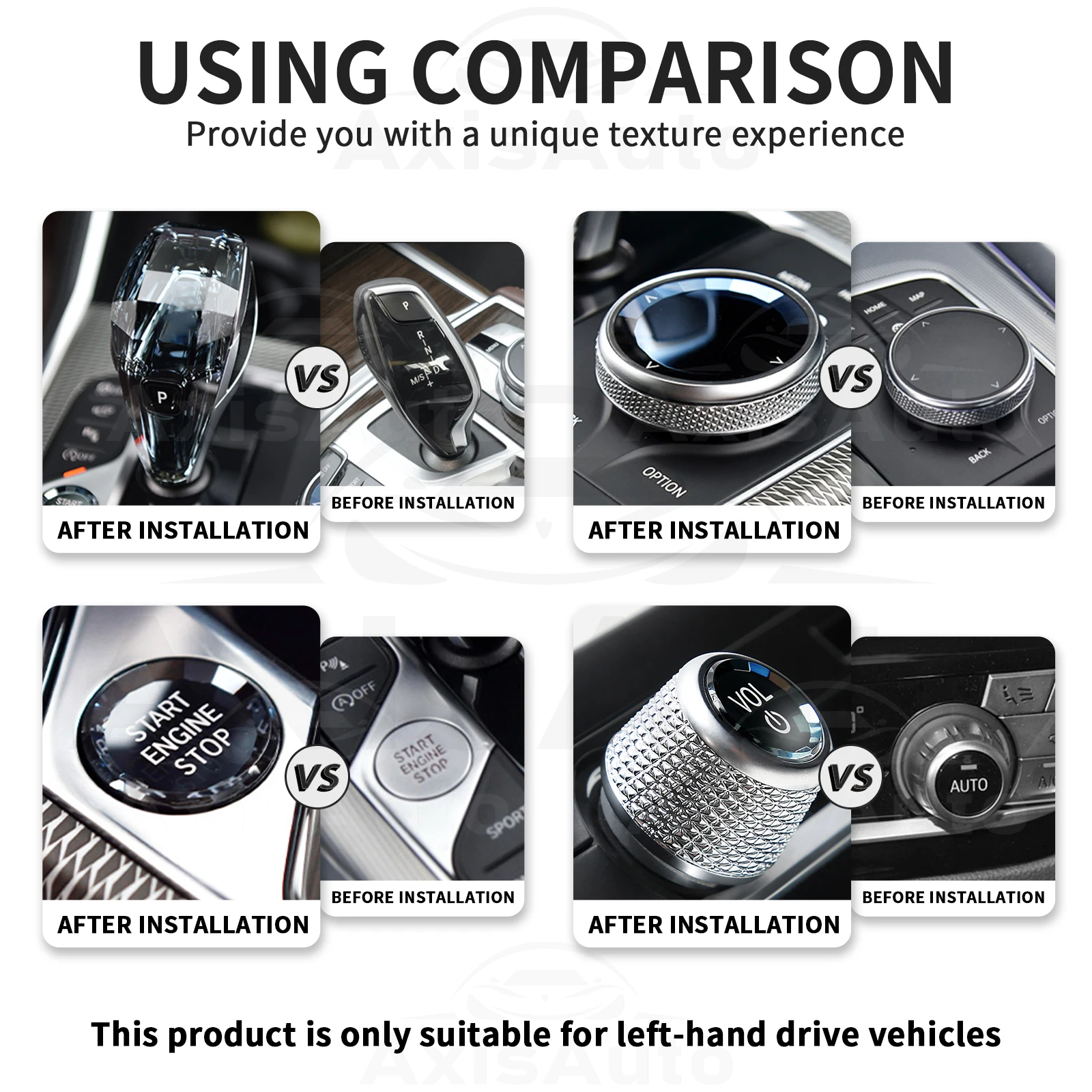 4-piece Set Shift Knob For BMW G20 G21 iX3 G08 X3 G01 X6 G06 G05 X7 G07 X5 Frystal Gear Lever Fully Automatic LED Light