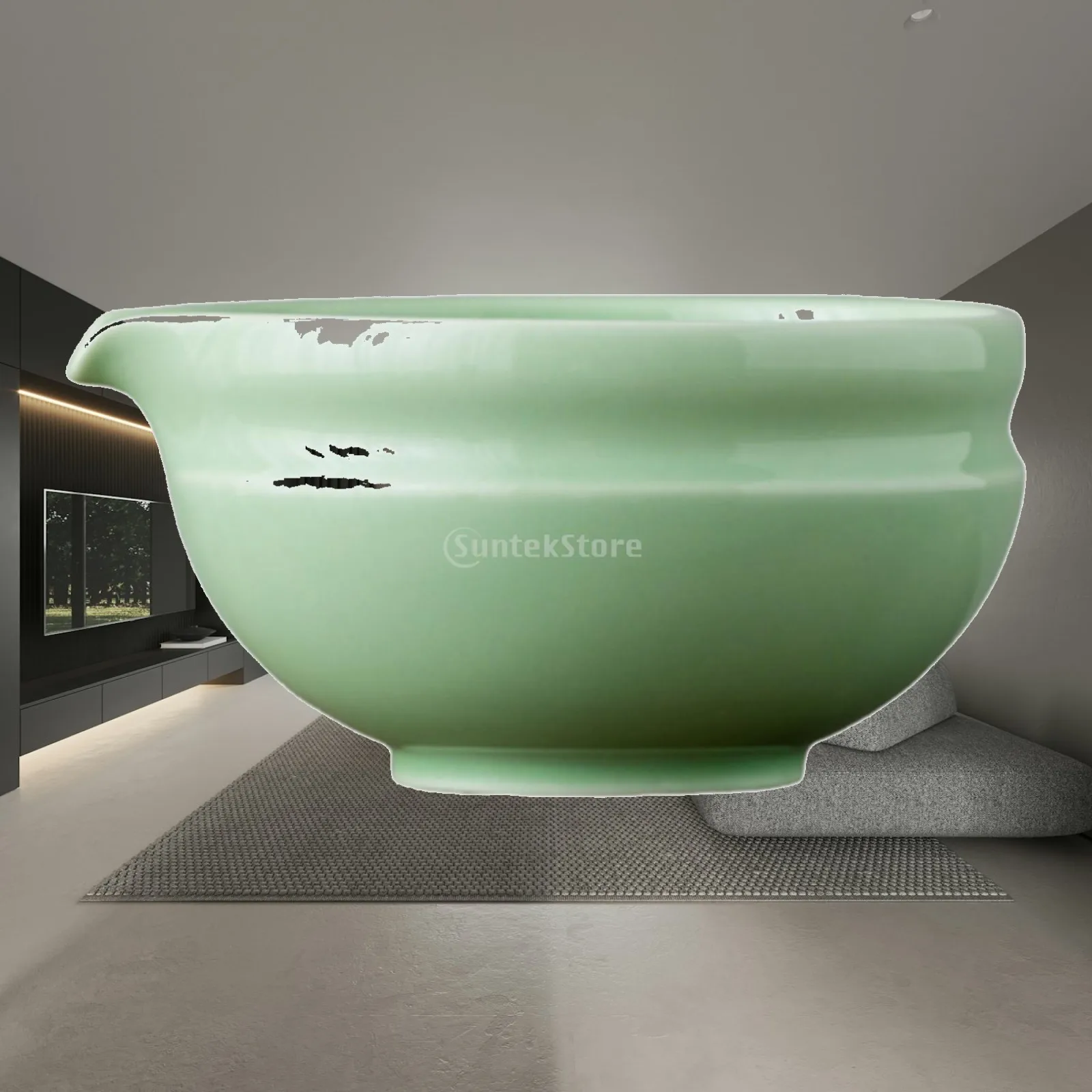 Tazón de Cerámica para Matcha de 450 ml, Herramienta Profesional para Preparar Té, Tazón de Porcelana para Mezclar Matcha, Chawan para la Ceremonia del Té, para Familias y Amantes