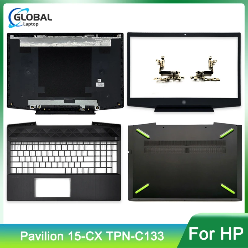 

Original Laptop Case for HP 15-CX TPN-C133 LCD Back Cover Front Bezel Hinges Palmrest Bottom Case Upper Housing Green L20314-001