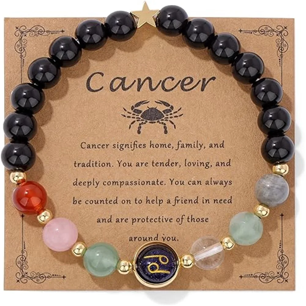 Aries Taurus Gemini Cancer Leo Virgo Libra Scorpio Sagittarius Capricornus Aquarius Pisces gifts bracelet women 12 Zodiac Unique