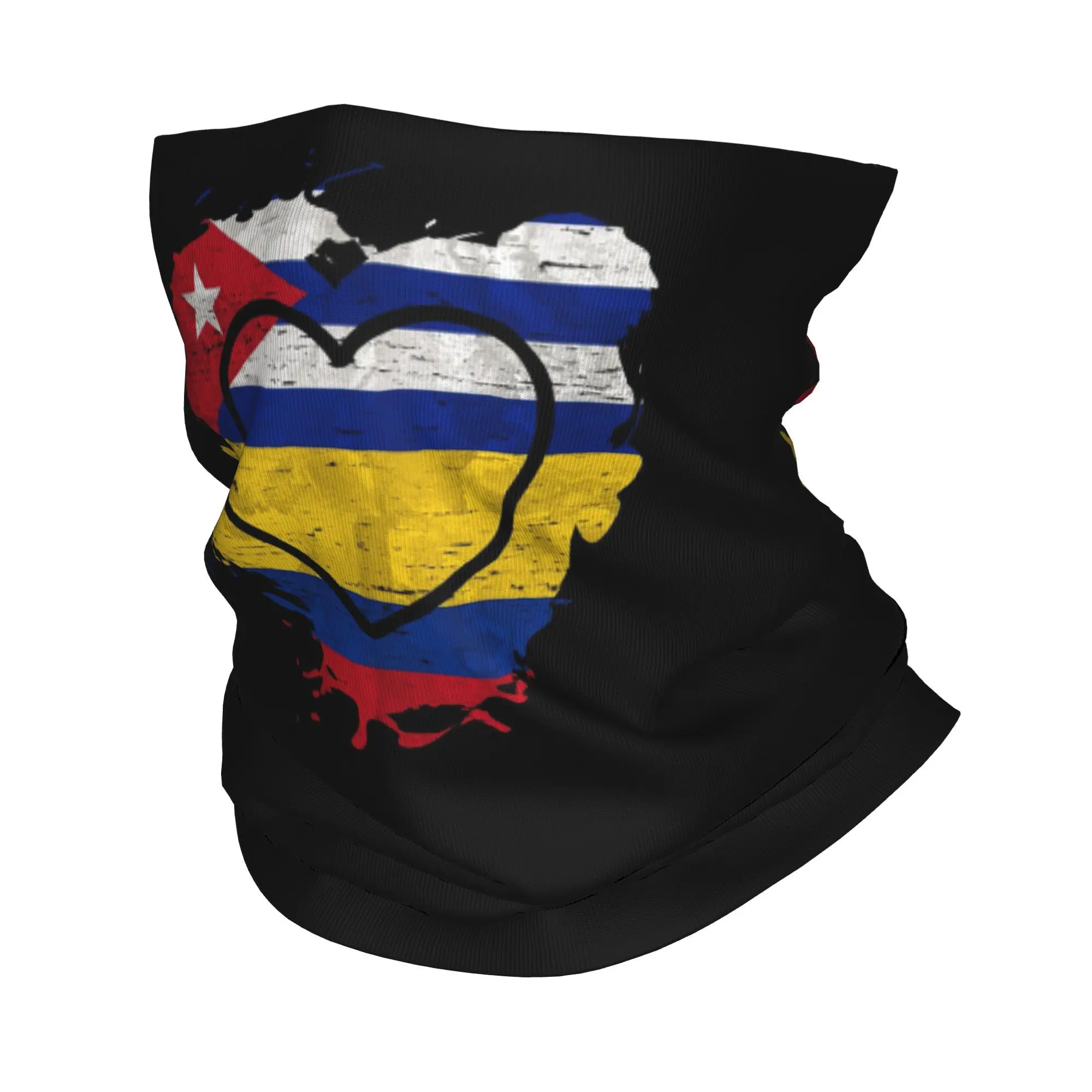 

Кубинское колумбийское сердце Колумбии и Куба Amor Бандана на шею Маска с принтом Шарф Теплый велосипедный шарф для бега для мужчин, женщин, взрослых